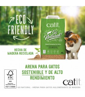 CATIT Lecho de Madera Aglomerante Go Natural - Bones Companyies
